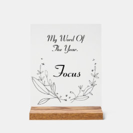 Anpassade Ord under året för akryltecken