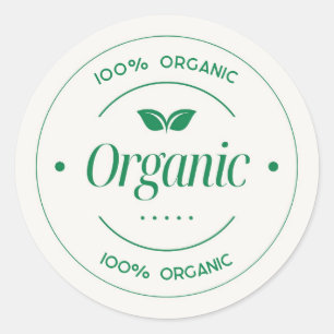 Anpassade Organic Product Business Runt Klistermärke