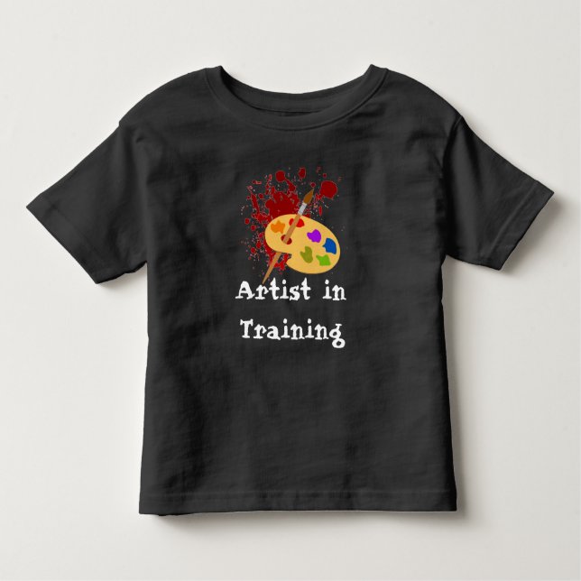 Anpassade Painter Skriv ut Småbarn T-Shirt (Framsida)