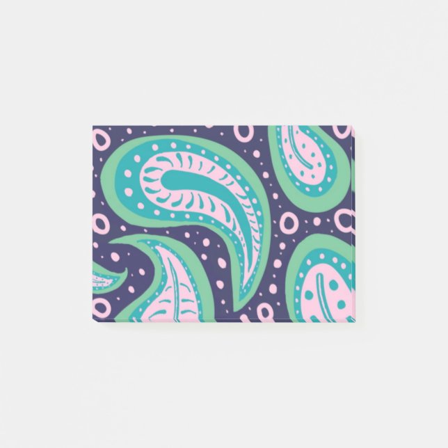 Anpassade Paisley Post-it Notes Block (Framsida)