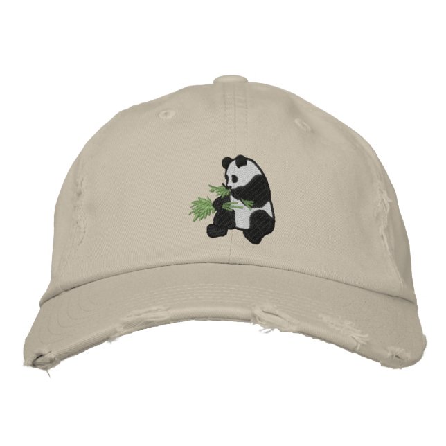Anpassade Panda Hat Broderad Keps (Framsida)