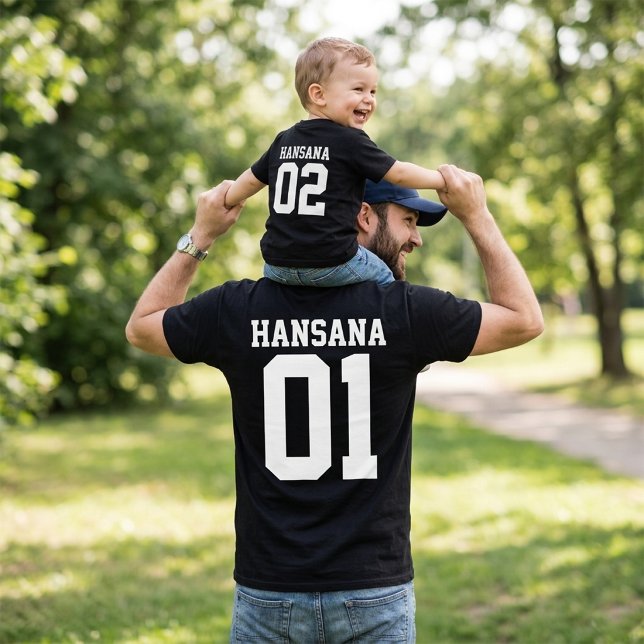 Anpassade Pappa- och Babyskjortor - Matchande T Shirt (Custom Dad and Baby Shirts - Matching
)