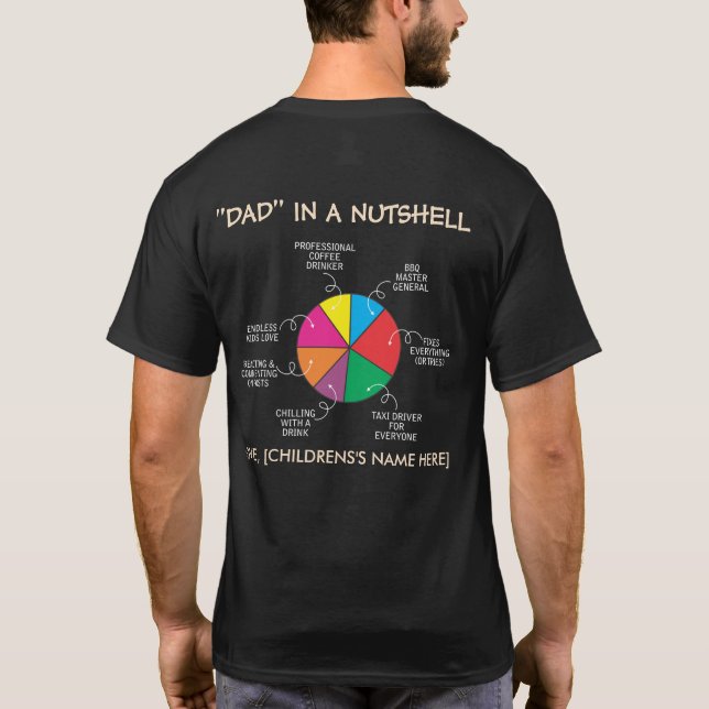Anpassade Pappas Hobbyer  T Shirt (Baksida)