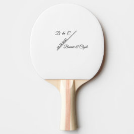 Anpassade Par Monogram Namn Datum Stylish Pingisracket
