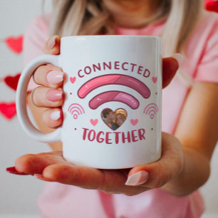 Anpassade par Photo Mugg, ansluten tillsammans Kaffemugg