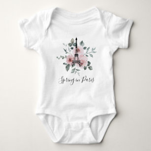 Anpassade Parisian Charm Baby BodySuit T Shirt
