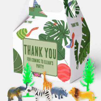 Anpassade Party Animals Zoo Jungle Presentaskar