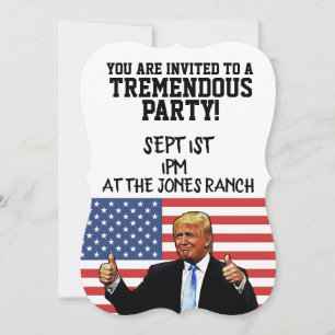 ANPASSADE PARTYINVITATIONER FÖR DONALD TRUMP INBJUDNINGAR