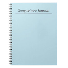 Anpassade Pastel Blue Songwriter's Journal Anteckningsbok