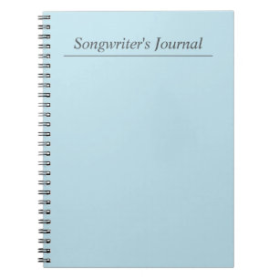 Anpassade Pastel Blue Songwriter's Journal Anteckningsbok
