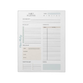 Anpassade Pastel Daily Planner Anteckningsblock