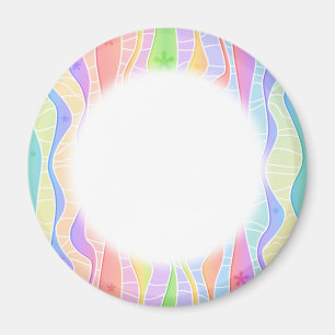 Anpassade PASTEL RAINBOW RAND MAGNETS Magnet