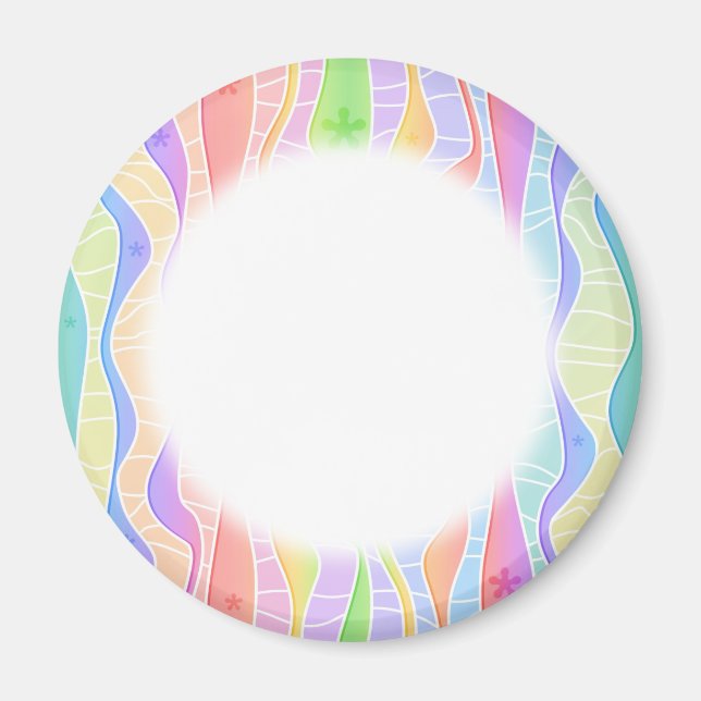 Anpassade PASTEL RAINBOW RAND MAGNETS Magnet (Framsidan)