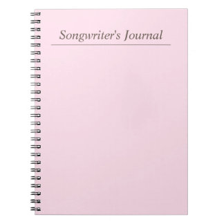 Anpassade Pastel Songwriter's Journal Anteckningsbok
