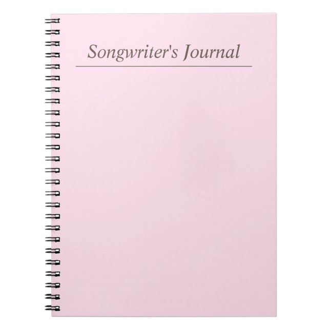 Anpassade Pastel Songwriter's Journal Anteckningsbok (Framsidan)