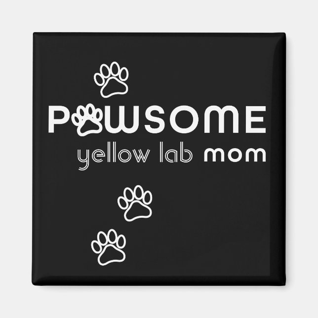 Anpassade Pawsome Hund Car Magnet (Framsidan)