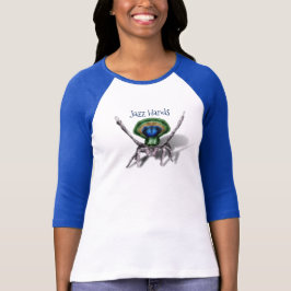 Anpassade Peacock Spider Funny Jazz Händer T Shirt