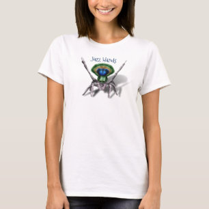 Anpassade Peacock Spider Funny Jazz Händer T Shirt