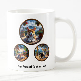 Anpassade Pembroke Welsh Corgi Puppy Kaffemugg