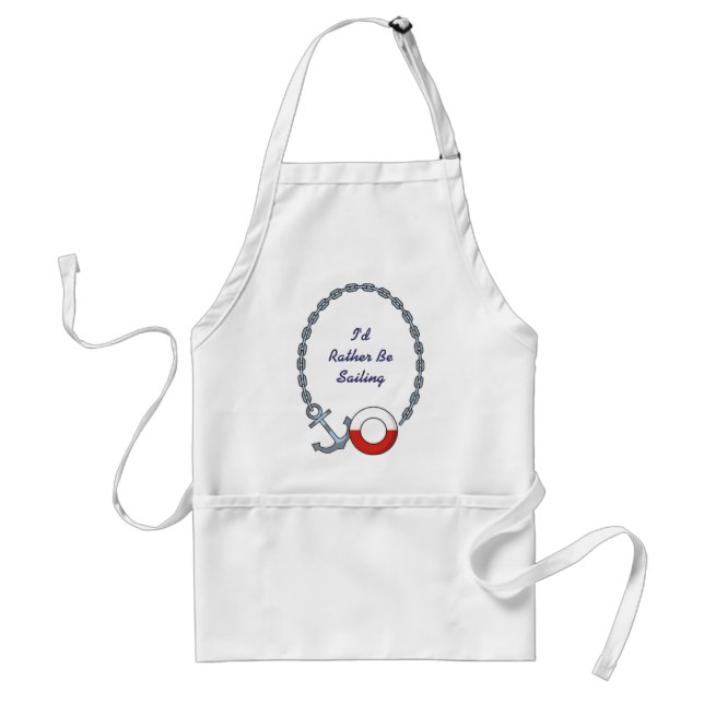 Anpassade, Personlig Nautical Design Aprons Förkläde (Framsidan)