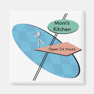 Anpassade, Personlig Retro 50s Middag Magnet