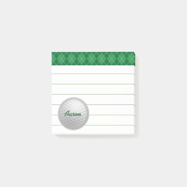 Anpassade Personliga Golf Post It Notes Present Post-it Block (Framsida)