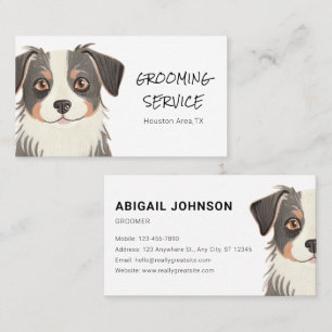 Anpassade Pet Grooming med Cute Hund design Visitkort