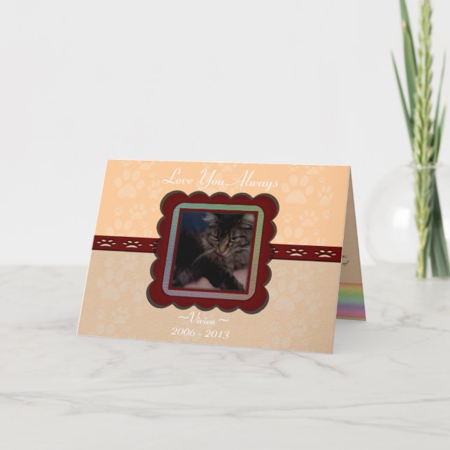 Anpassade Pet Memorial Kort (Framsida)
