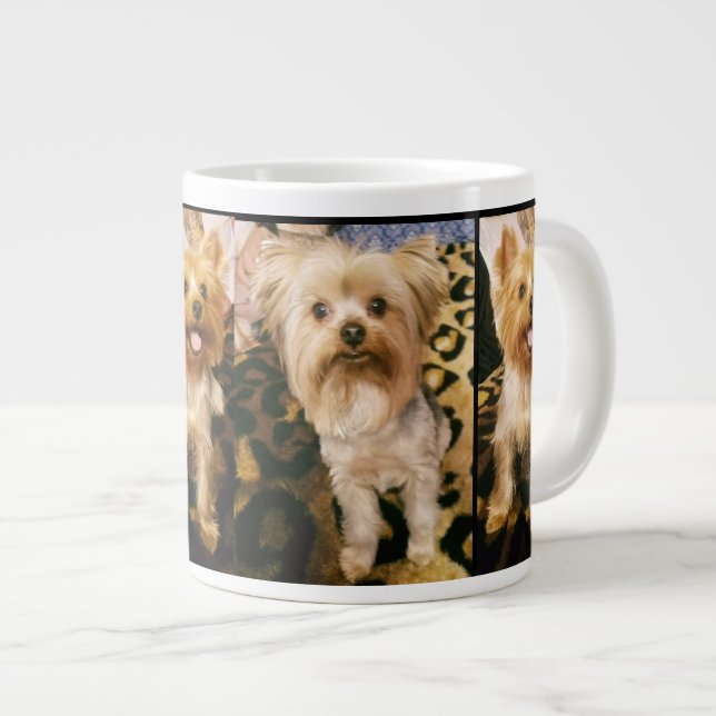 Anpassade Pet Pic Jumbo Coffee Mugg - Yorkies Jumbo Mugg (Framsida höger)