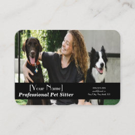 Anpassade Pet Sitter Photo, Contact, Services Visitkort