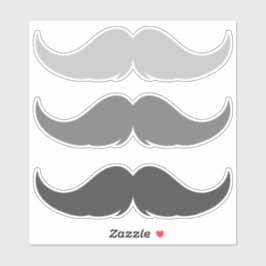 Anpassade Petite Handlebar Mustache Klistermärken