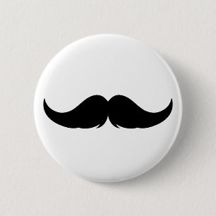 Anpassade Petite Handlebar Mustache Knapp