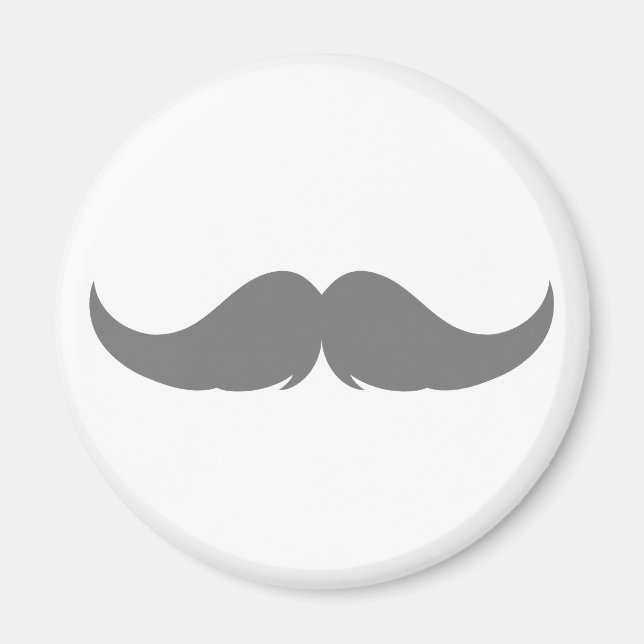 Anpassade Petite Handlebar Mustache Magnet (Framsidan)