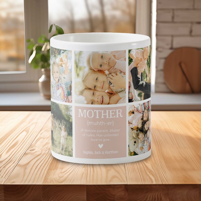 Anpassade Photo Collage Mor Definition Kaffemugg (Skapare uppladdad)