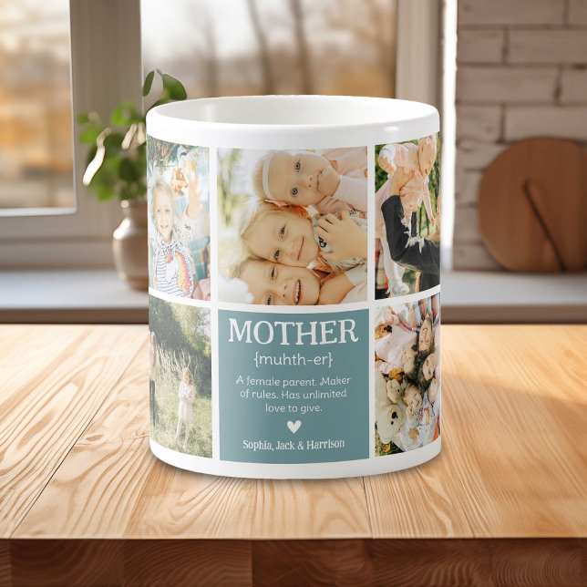 Anpassade Photo Collage Mor Definition Kaffemugg (Skapare uppladdad)
