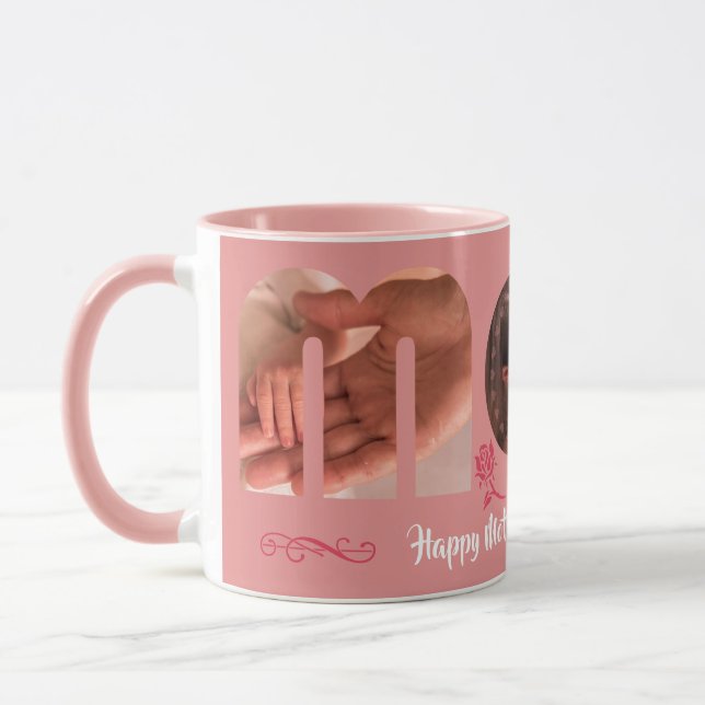 Anpassade Photo Mors dag Combo Mugg (Vänster)