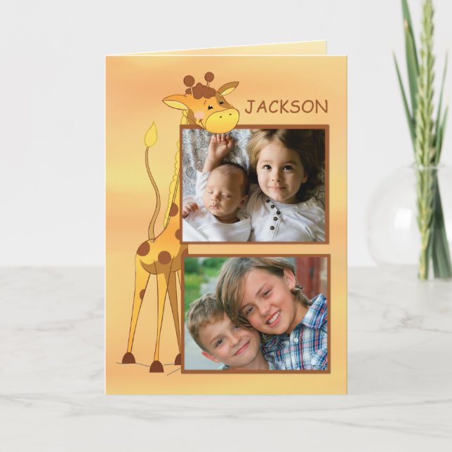 Anpassade Photo, Namn Big Brother Gratulationer Kort (Framsida)