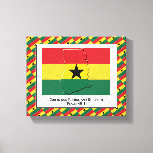 Anpassade Photo Patriotic GHANA FLAGGA Canvastryck