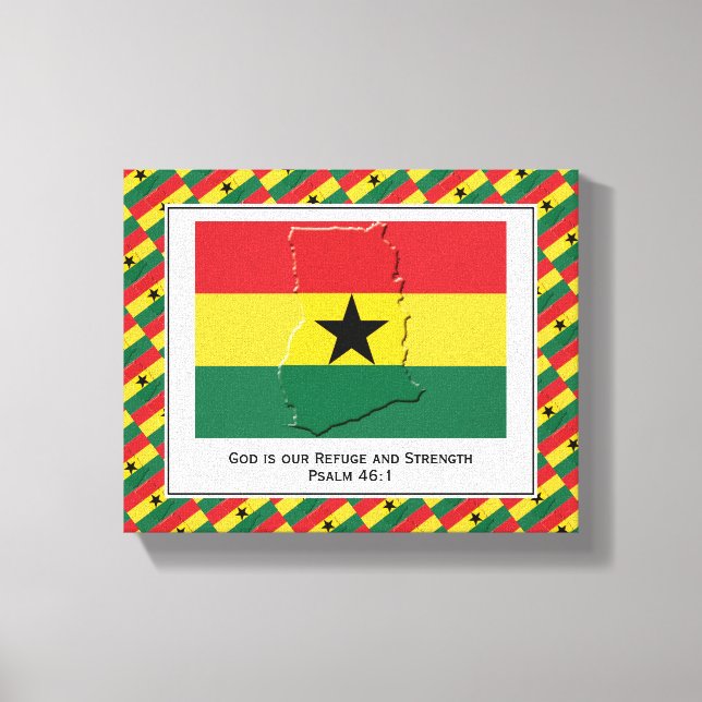 Anpassade Photo | Patriotic | GHANA FLAGGA Canvastryck (Framsida)