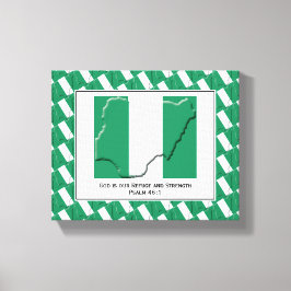 Anpassade Photo | Patriotic | NIGERIA FLAGGA Canvastryck