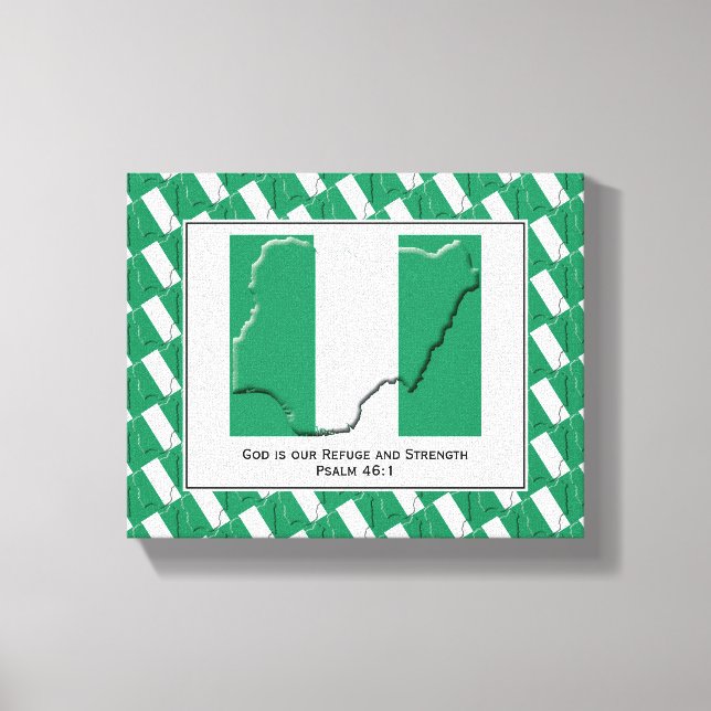 Anpassade Photo | Patriotic | NIGERIA FLAGGA Canvastryck (Framsida)