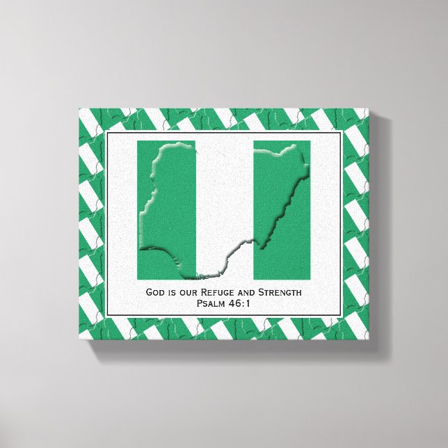 Anpassade Photo | Patriotic | NIGERIA FLAGGA Canvastryck (Framsida)