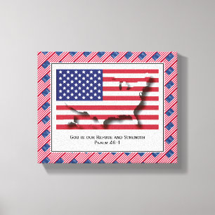 Anpassade Photo   Patriotic   USA AMERICAN FLAGGA Canvastryck