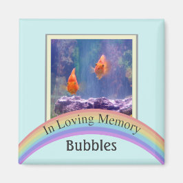 Anpassade Photo Pet Memorial (Aqua) Magnet