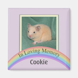Anpassade Photo Pet Memorial (Mauve) Magnet