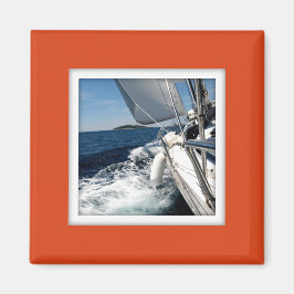 Anpassade Photo Ram Mörk Orange Magnet