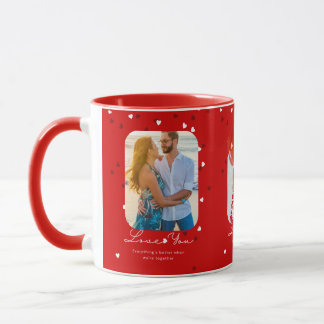 Anpassade Photo Red Valentine's day Mugg