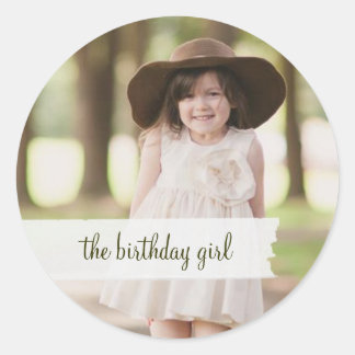 Anpassade Photo Sticker Runt Klistermärke