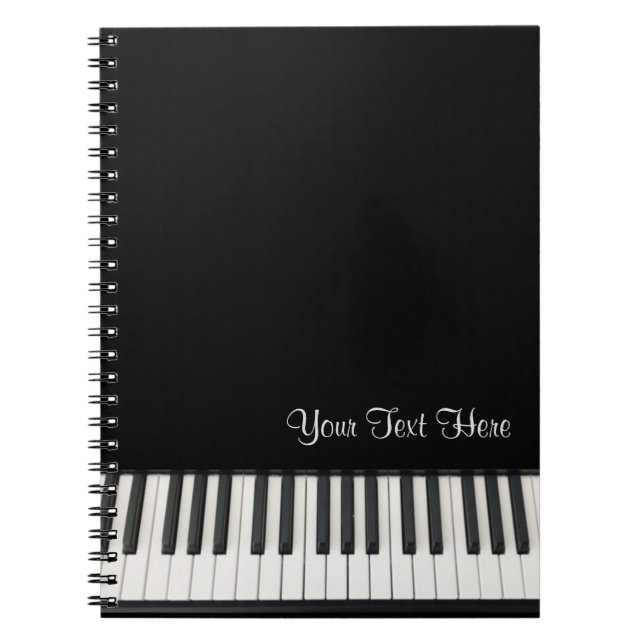 Anpassade Piano-anteckningsbok Anteckningsbok (Framsidan)