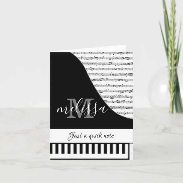 Anpassade Piano-kort Anteckningskort (Framsida)